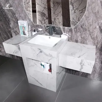 Sabon Zane Sintered Dutsen Marble Pedestal Basin
